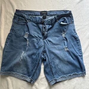 Ashley Stewart Ripped Jean shorts